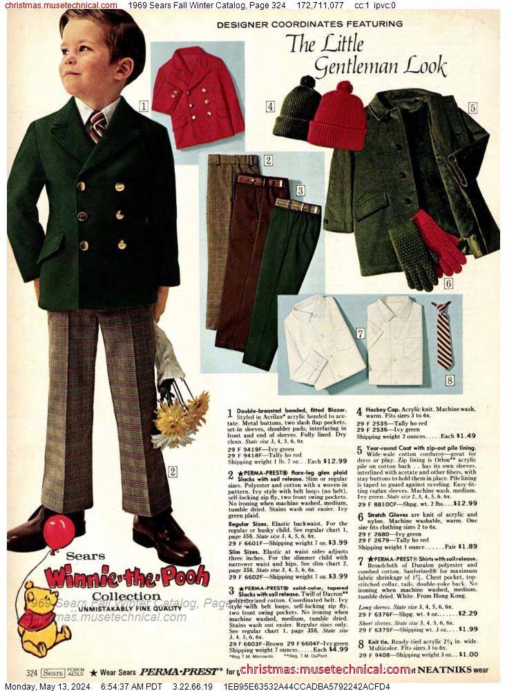 1969 Sears Fall Winter Catalog, Page 324