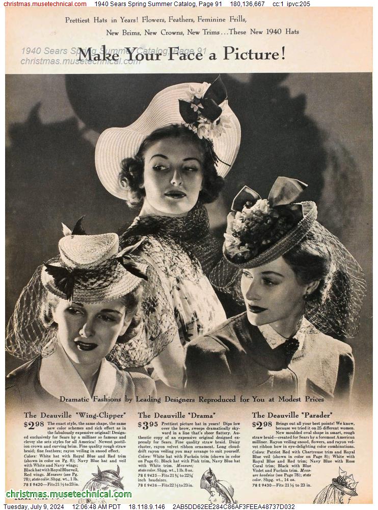 1940 Sears Spring Summer Catalog, Page 91