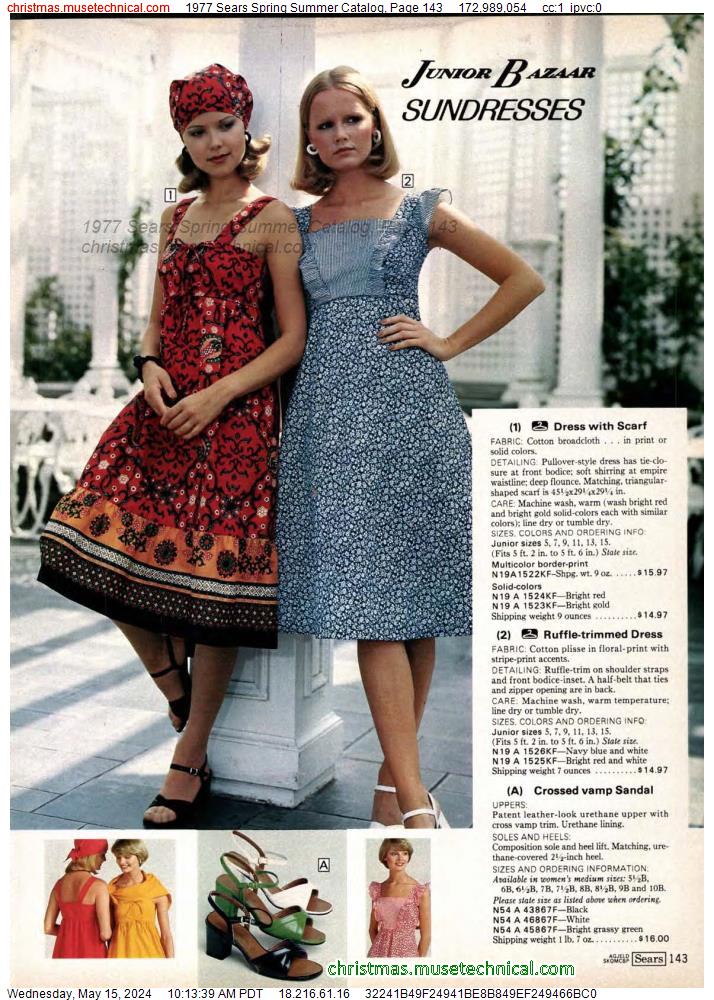 1977 Sears Spring Summer Catalog, Page 143