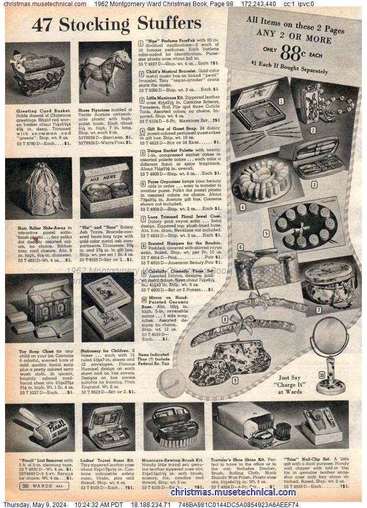 1962 Montgomery Ward Christmas Book, Page 98