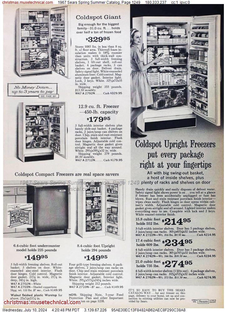 1967 Sears Spring Summer Catalog, Page 1249