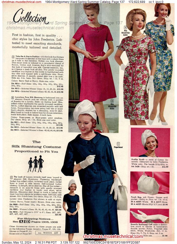 1964 Montgomery Ward Spring Summer Catalog, Page 137