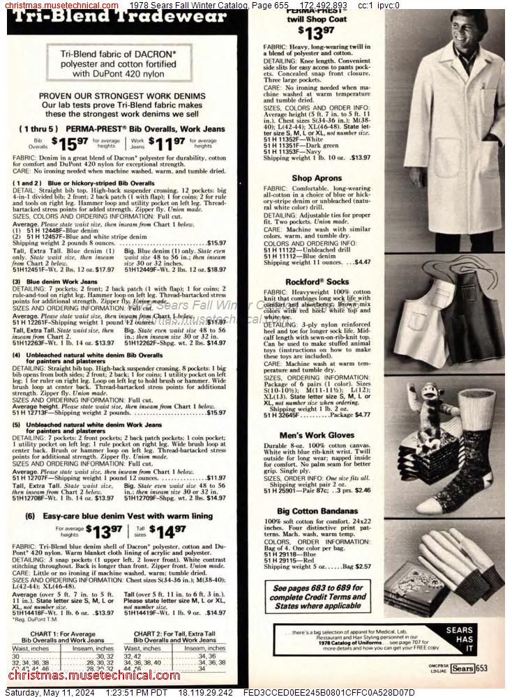 1978 Sears Fall Winter Catalog, Page 655