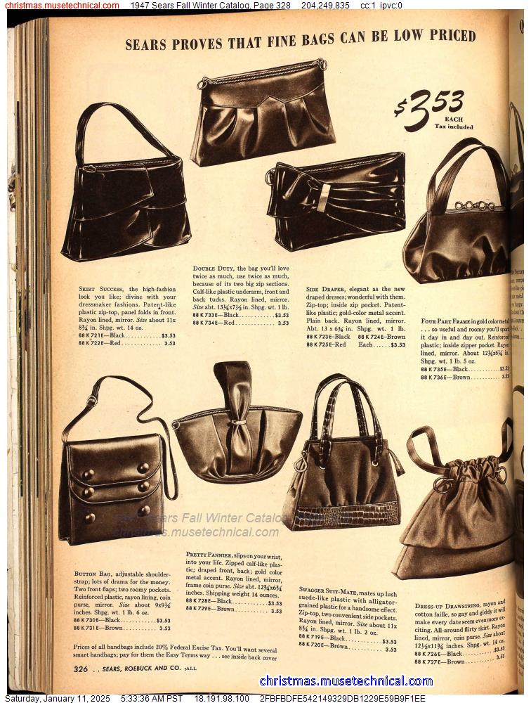 1947 Sears Fall Winter Catalog, Page 328