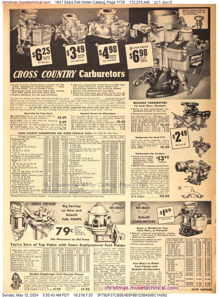 1941 Sears Fall Winter Catalog, Page 1176