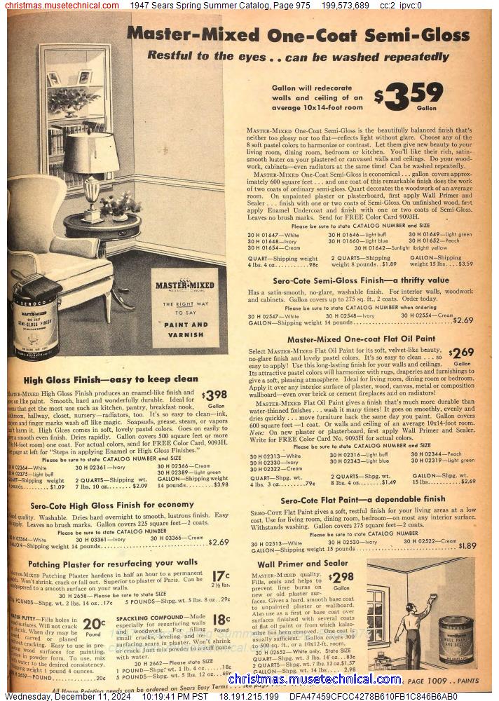 1947 Sears Spring Summer Catalog, Page 975