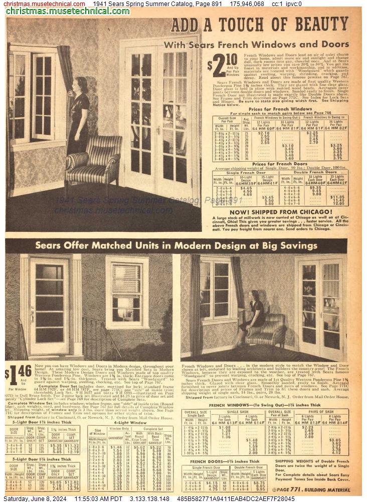 1941 Sears Spring Summer Catalog, Page 891