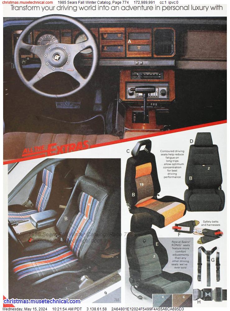 1985 Sears Fall Winter Catalog, Page 774