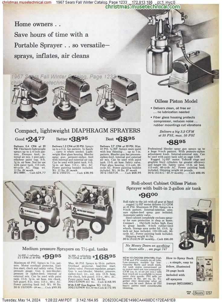1967 Sears Fall Winter Catalog, Page 1233