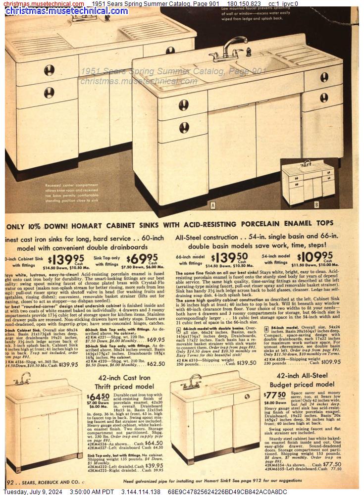 1951 Sears Spring Summer Catalog, Page 901