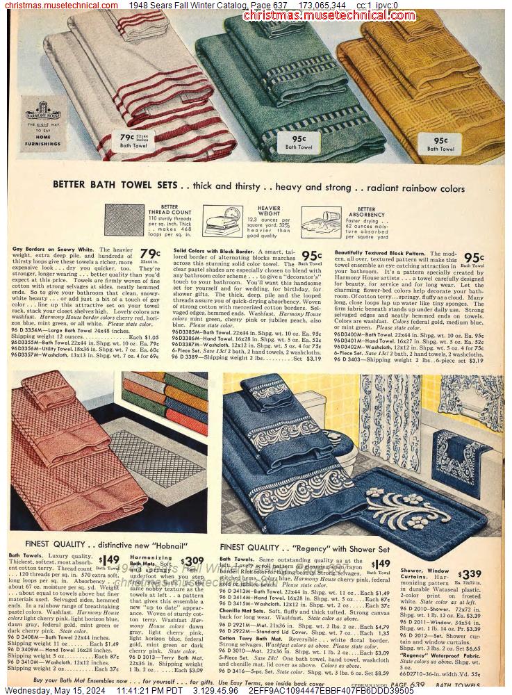 1948 Sears Fall Winter Catalog, Page 637