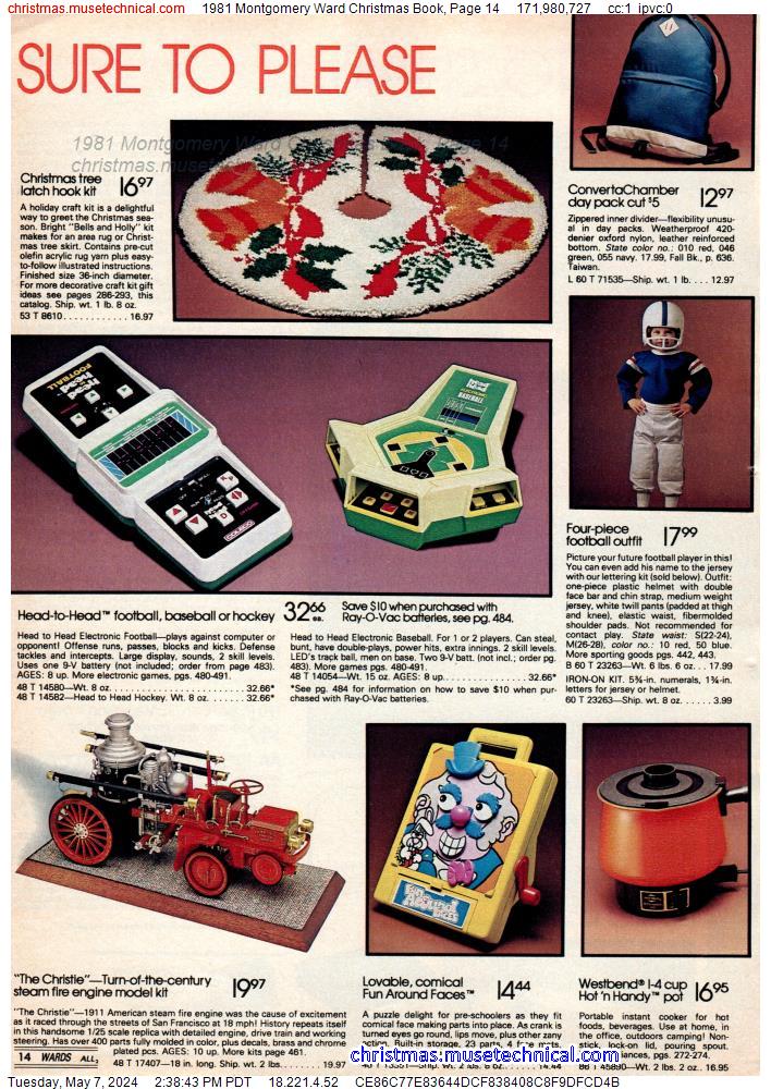 1981 Montgomery Ward Christmas Book, Page 14