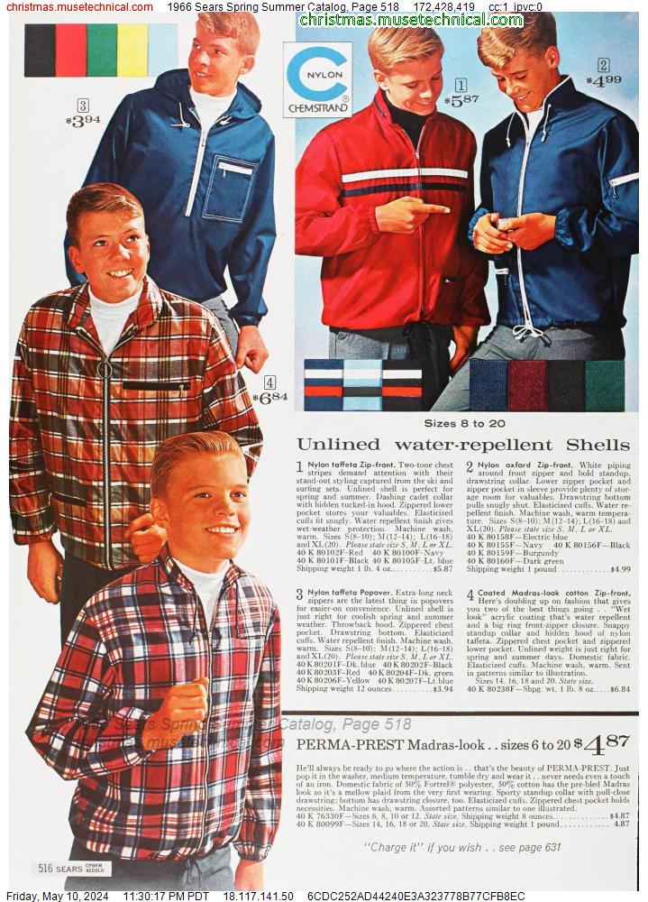 1966 Sears Spring Summer Catalog, Page 518