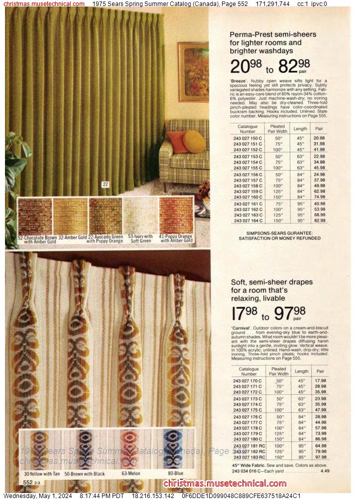 1975 Sears Spring Summer Catalog (Canada), Page 552