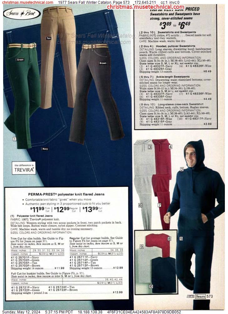1977 Sears Fall Winter Catalog, Page 573
