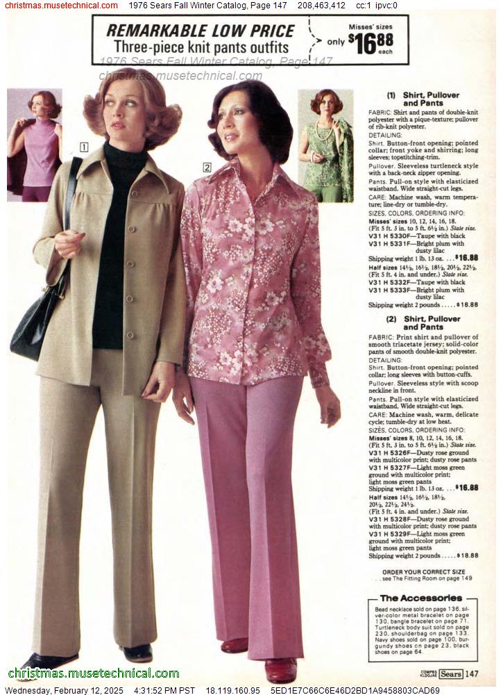 1976 Sears Fall Winter Catalog, Page 147