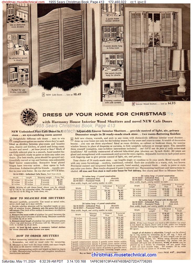1955 Sears Christmas Book, Page 413