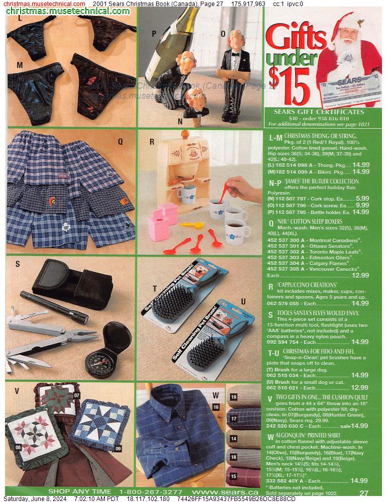 2001 Sears Christmas Book (Canada), Page 27