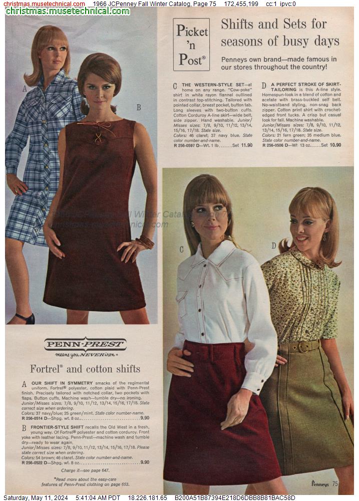 1966 JCPenney Fall Winter Catalog, Page 75