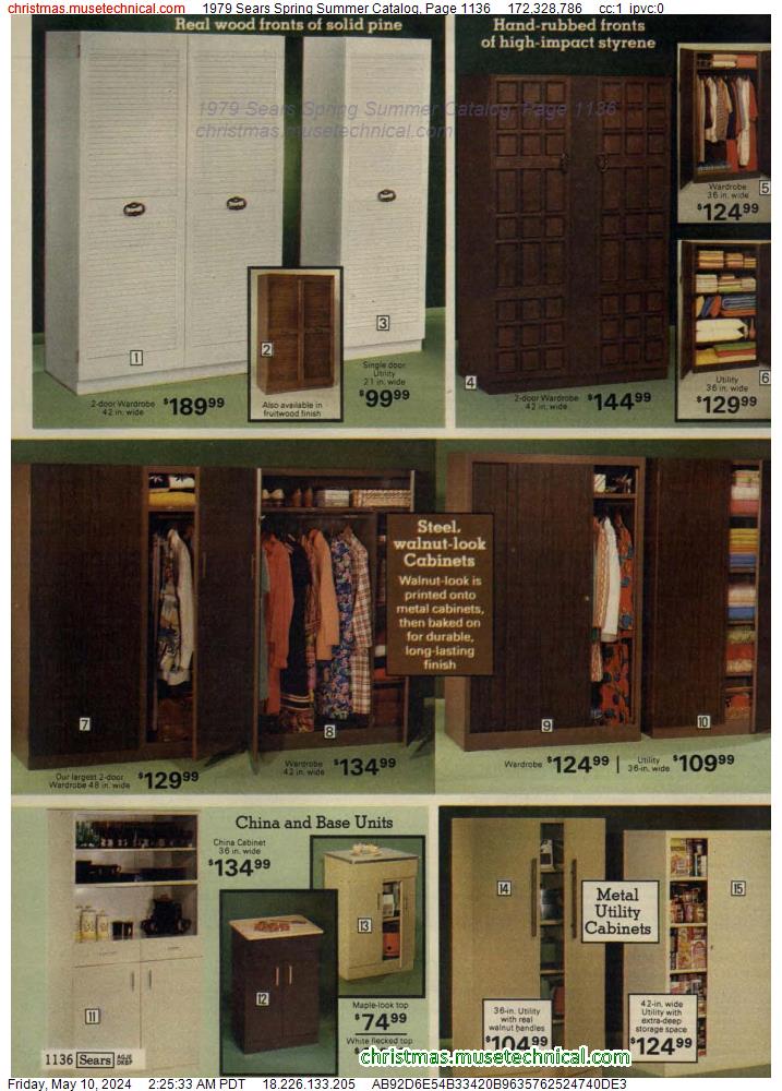 1979 Sears Spring Summer Catalog, Page 1136