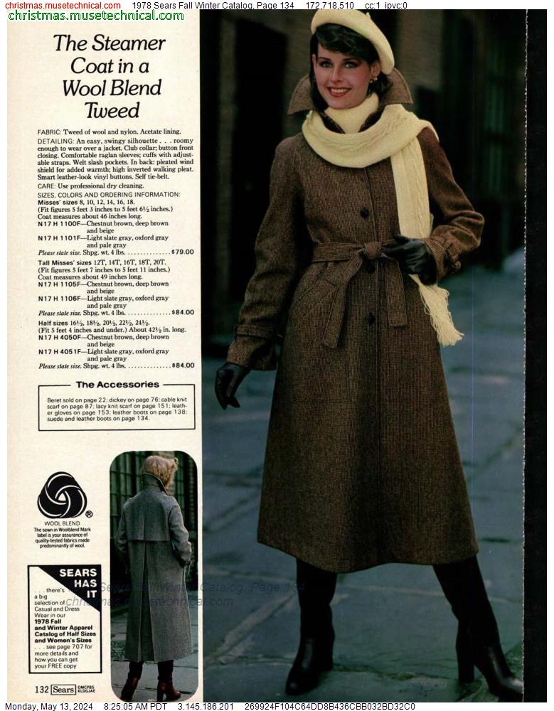 1978 Sears Fall Winter Catalog, Page 134