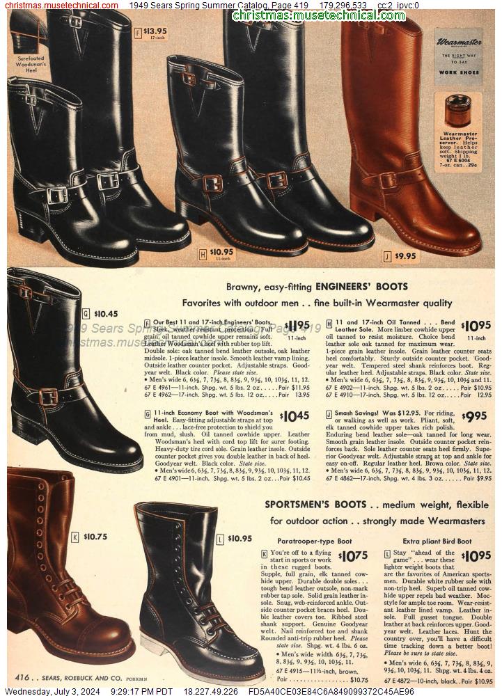 1949 Sears Spring Summer Catalog, Page 419