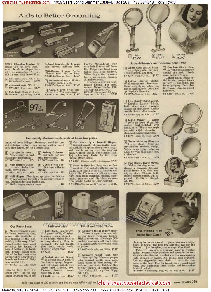 1959 Sears Spring Summer Catalog, Page 263