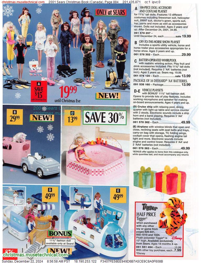 2001 Sears Christmas Book (Canada), Page 884