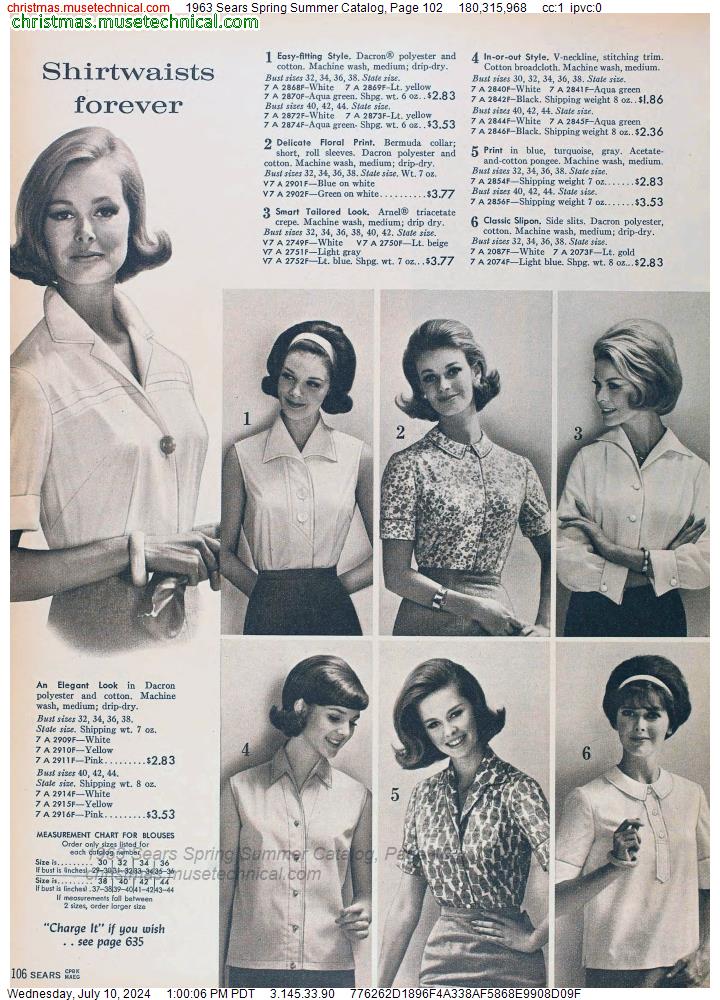 1963 Sears Spring Summer Catalog, Page 102