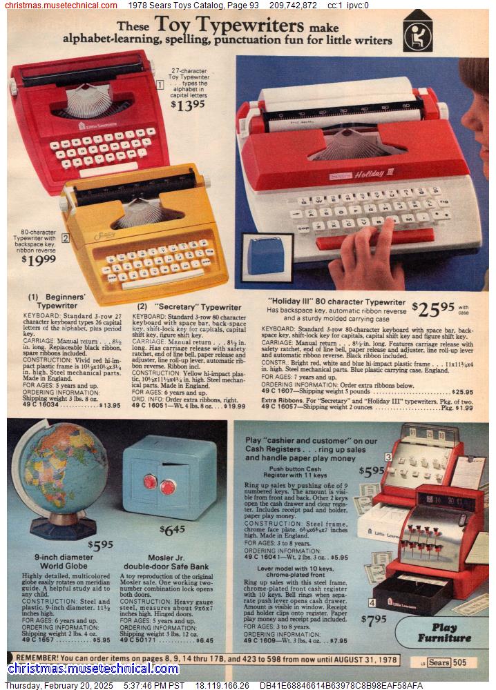 1978 Sears Toys Catalog, Page 93