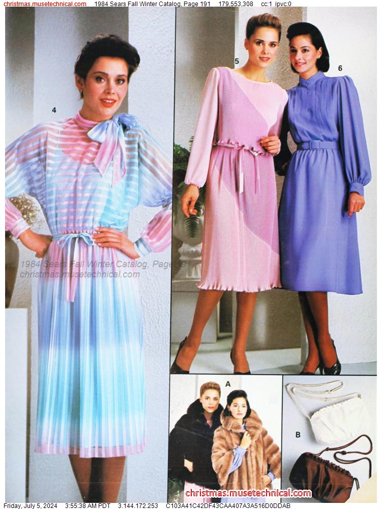 1984 Sears Fall Winter Catalog, Page 191