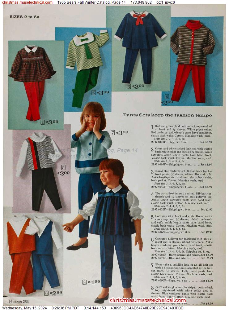 1965 Sears Fall Winter Catalog, Page 14