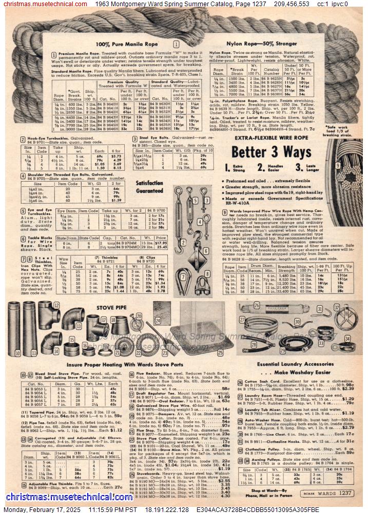 1963 Montgomery Ward Spring Summer Catalog, Page 1237