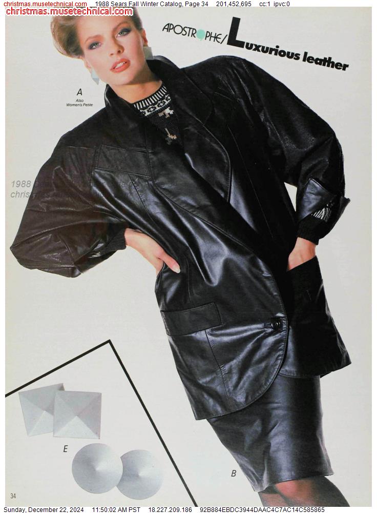 1988 Sears Fall Winter Catalog, Page 34