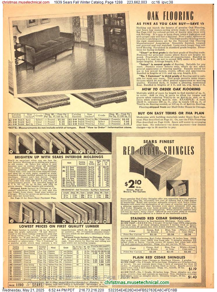 1939 Sears Fall Winter Catalog, Page 1288