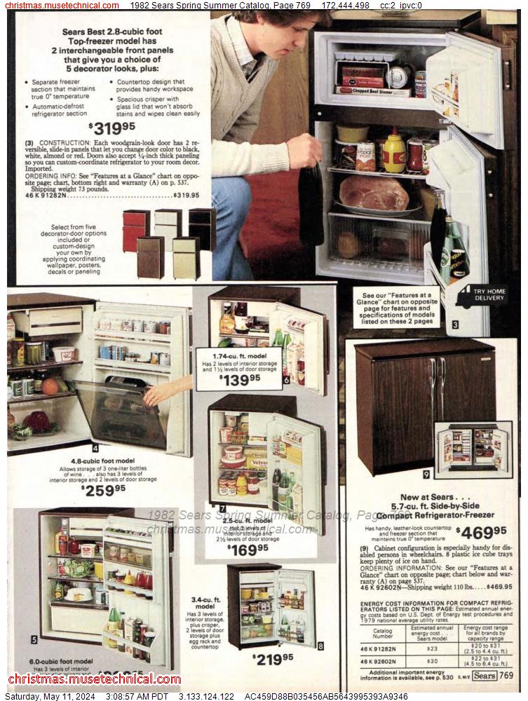 1982 Sears Spring Summer Catalog, Page 769