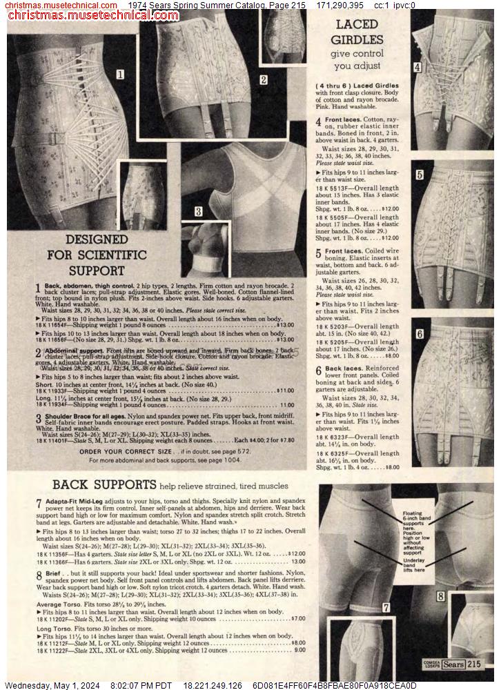 1974 Sears Spring Summer Catalog, Page 215
