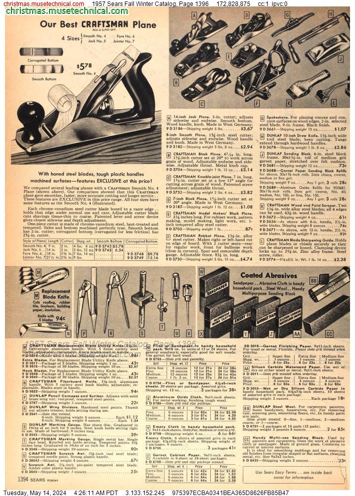 1957 Sears Fall Winter Catalog, Page 1396