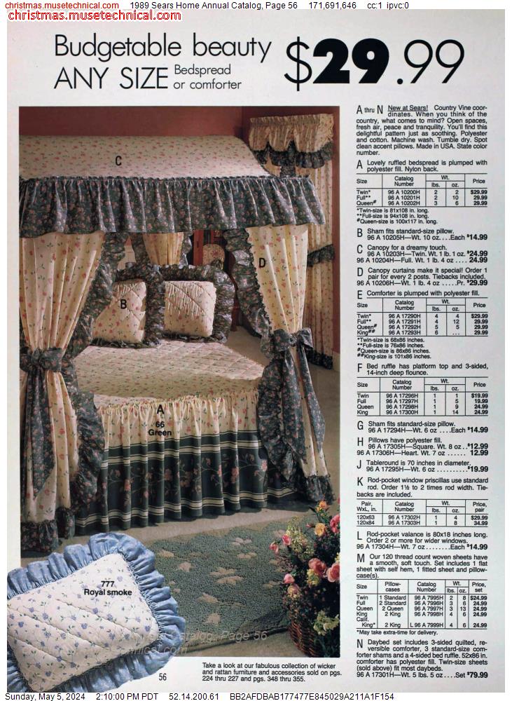 1989 Sears Home Annual Catalog, Page 56