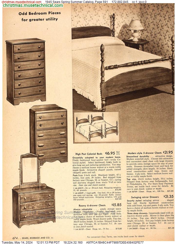 1945 Sears Spring Summer Catalog, Page 591