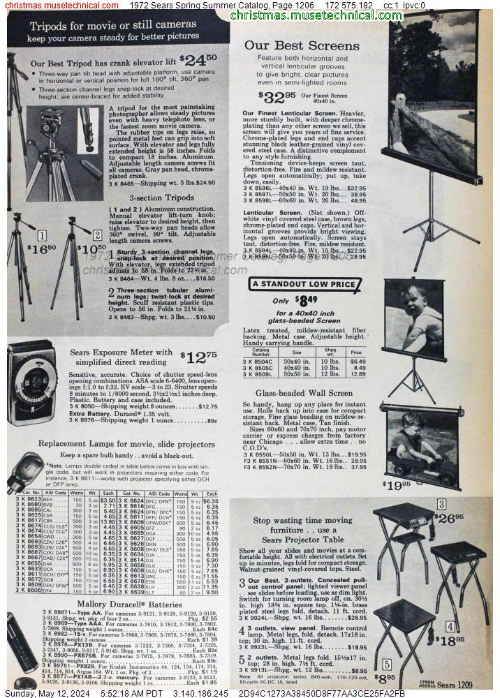 1972 Sears Spring Summer Catalog, Page 1206