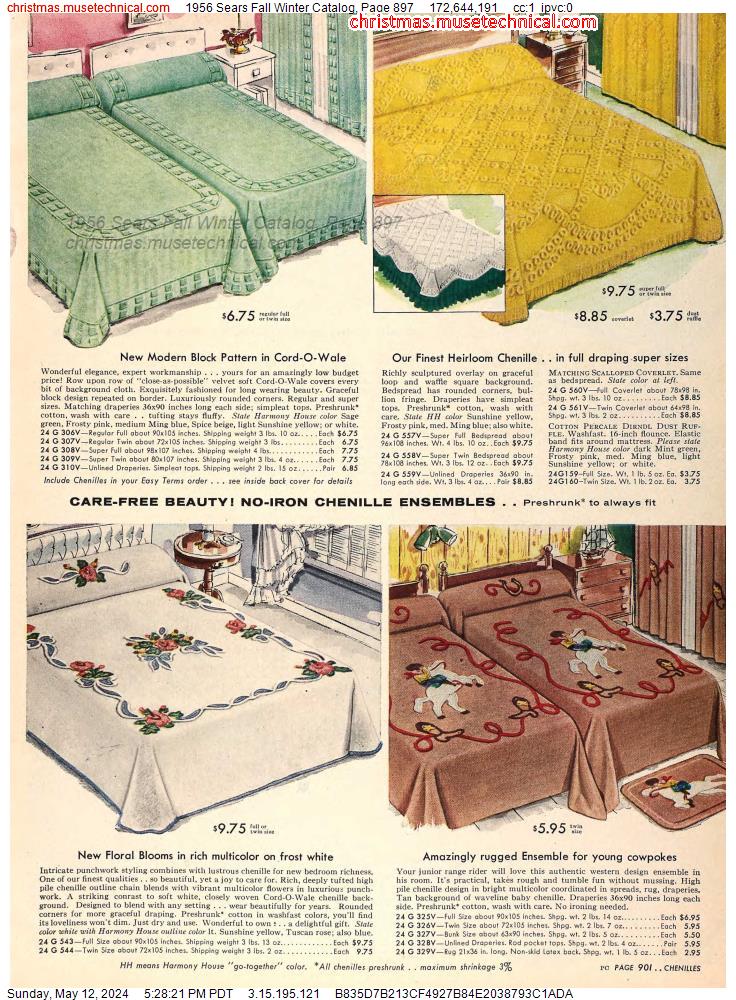 1956 Sears Fall Winter Catalog, Page 897