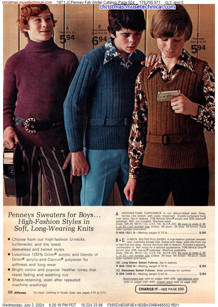 1971 JCPenney Fall Winter Catalog, Page 504