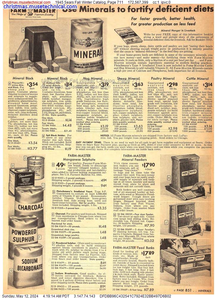 1945 Sears Fall Winter Catalog, Page 711