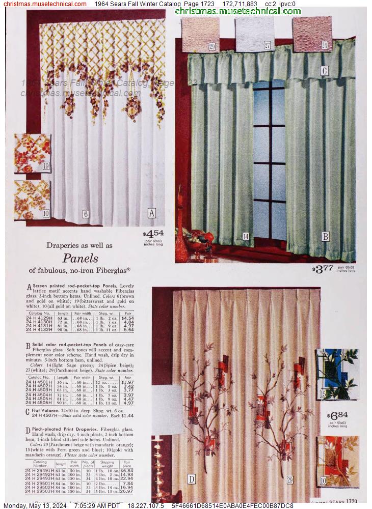 1964 Sears Fall Winter Catalog, Page 1723