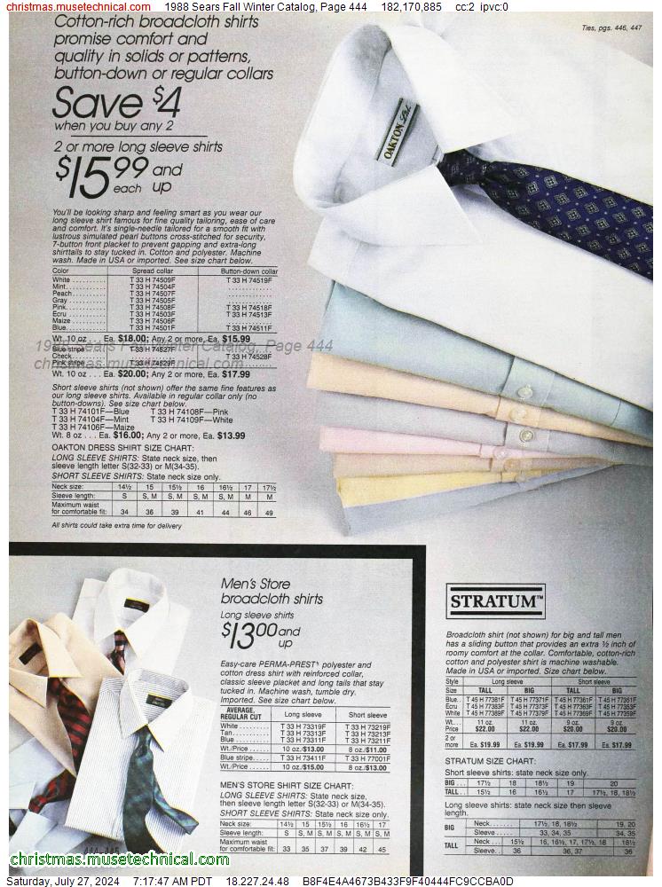 1988 Sears Fall Winter Catalog, Page 444