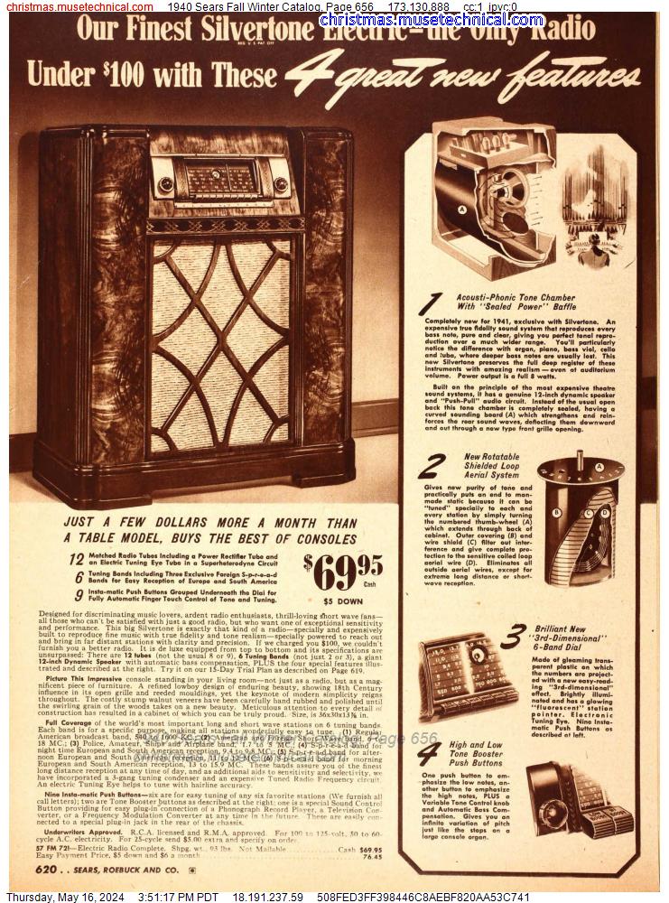 1940 Sears Fall Winter Catalog, Page 656