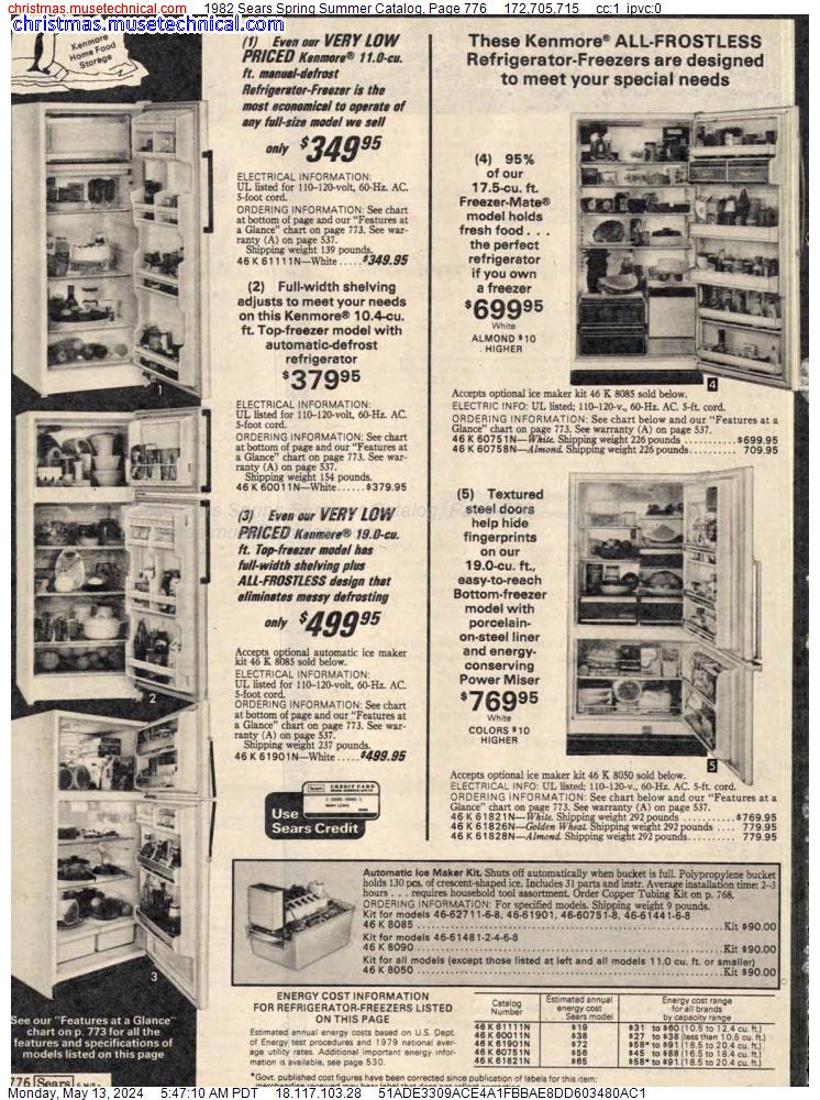 1982 Sears Spring Summer Catalog, Page 776