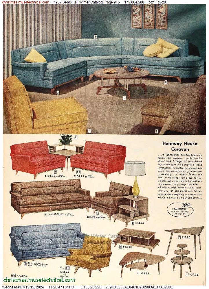 1957 Sears Fall Winter Catalog, Page 945
