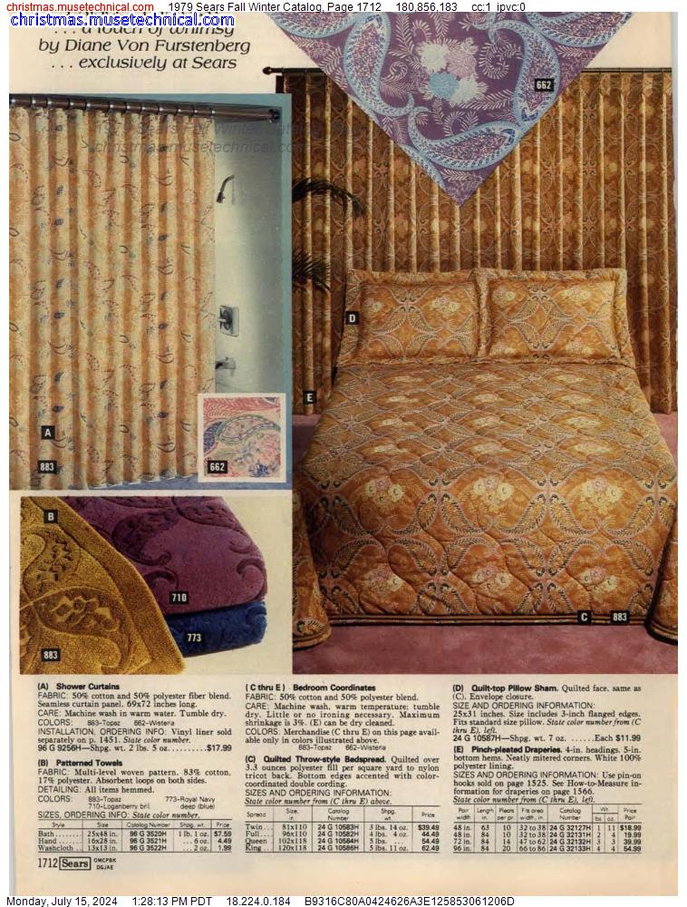 1979 Sears Fall Winter Catalog, Page 1712